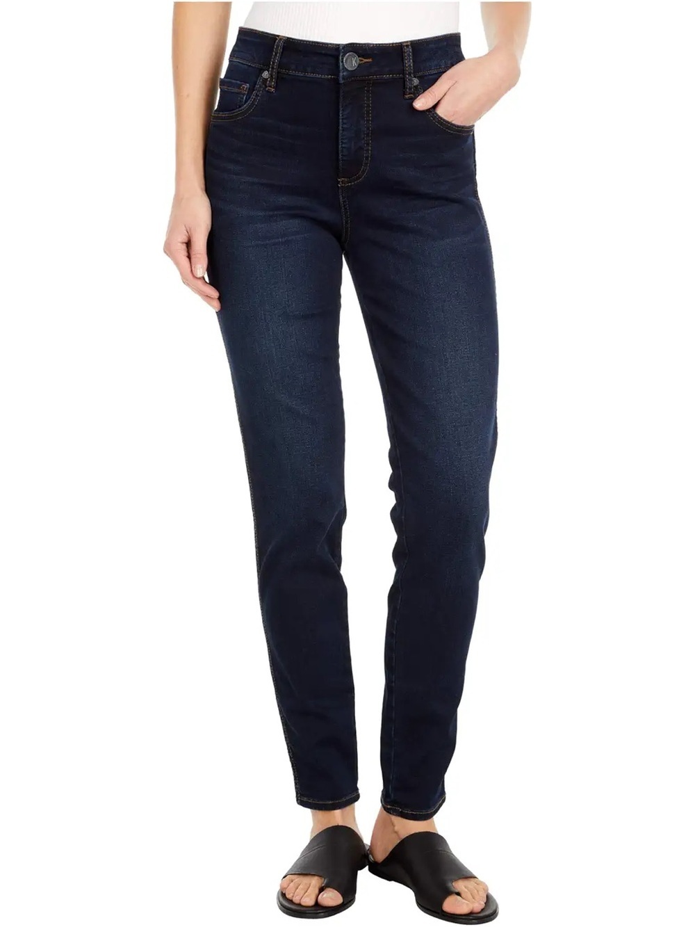 NWT Kut From The Kloth Diana Skinny Jeans in Initiative Wash Dark Blue Size: 6